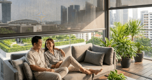 Premium Zipscreen balcony blinds installation for high-rise condos by MinistryofBlind